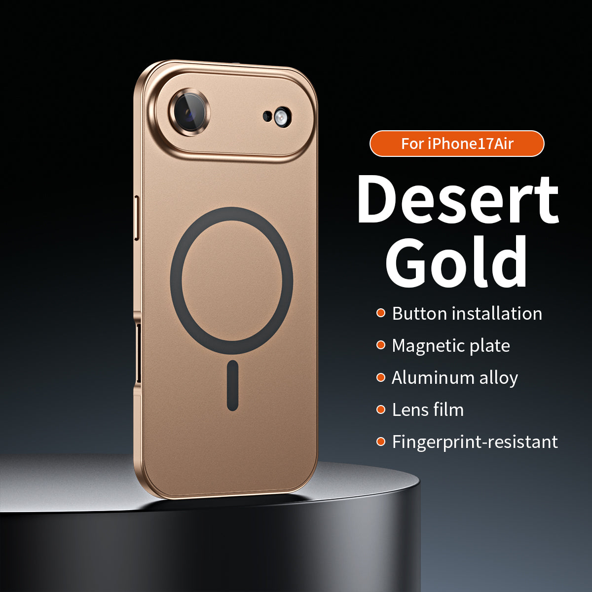 Snap-on metal case for iPhone - supports wireless charging