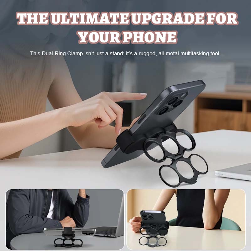 🦾Three-Finger Double-Ring Phone Clip Holder🎡✨