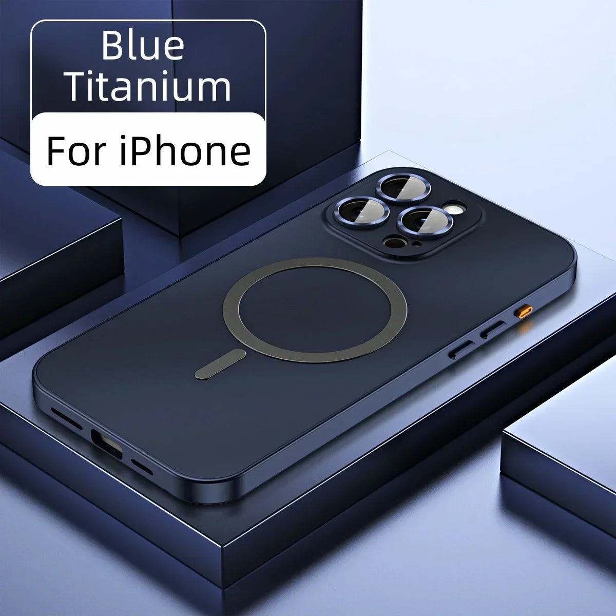 Snap-on metal case for iPhone - supports wireless charging