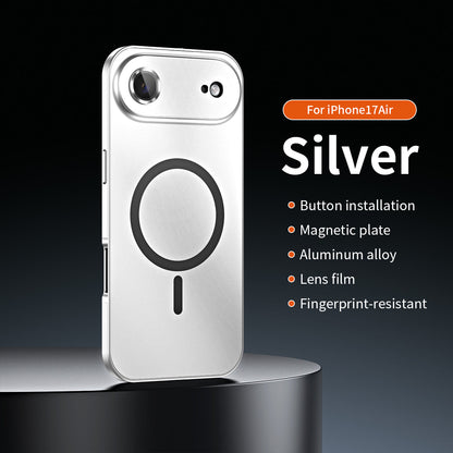 Snap-on metal case for iPhone - supports wireless charging