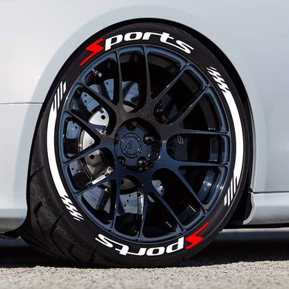 🏎️ 4PCS 3D Tire Lettering Stickers: Waterproof Universal Wheel Sidewall Decals! 🔥