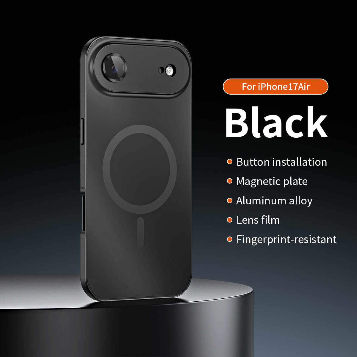 Snap-on metal case for iPhone - supports wireless charging