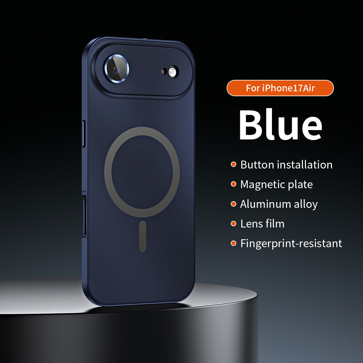 Snap-on metal case for iPhone - supports wireless charging
