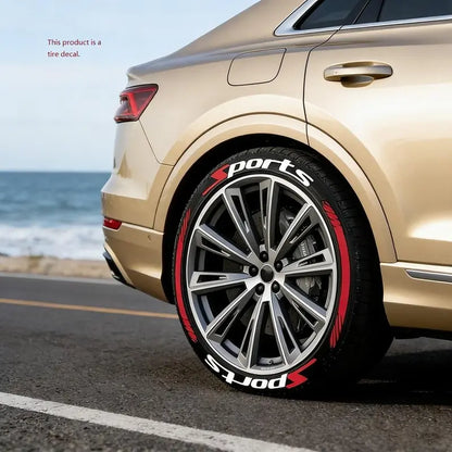 🏎️ 4PCS 3D Tire Lettering Stickers: Waterproof Universal Wheel Sidewall Decals! 🔥