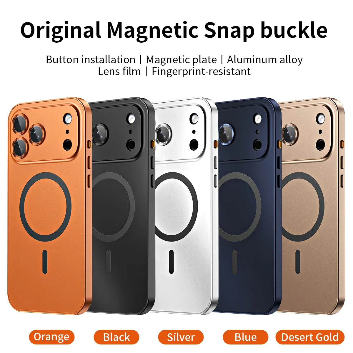 Snap-on metal case for iPhone - supports wireless charging