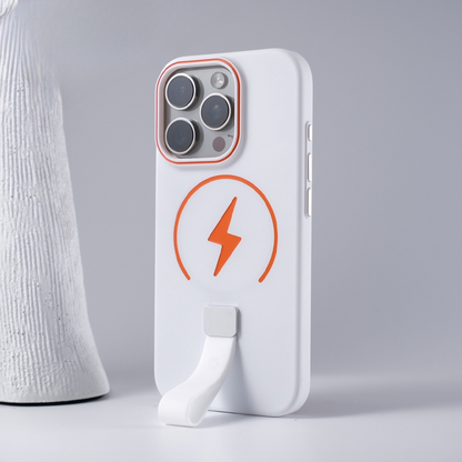Skin Feel Magnetic Phone Case – Magnetic Charging & Built-in Wrist Strap & Soft-Touch Comfort