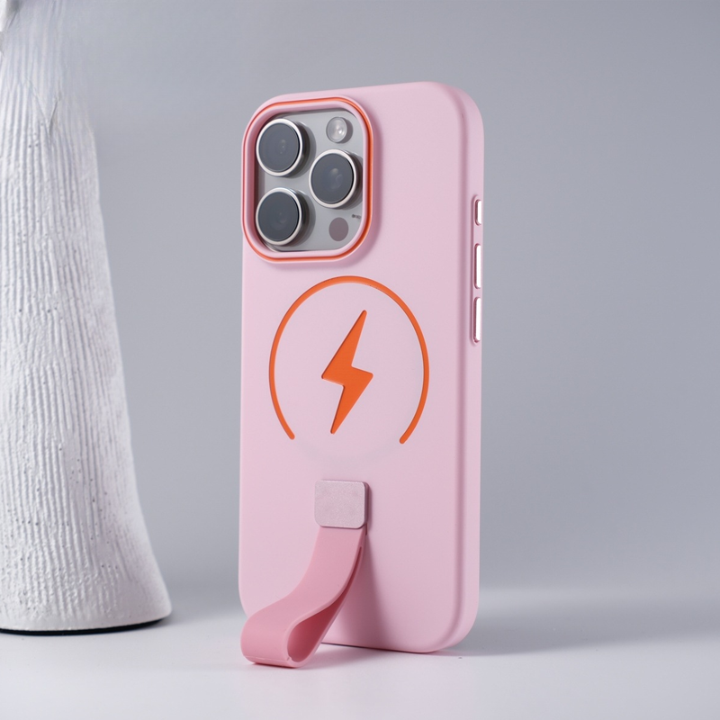Skin Feel Magnetic Phone Case – Magnetic Charging & Built-in Wrist Strap & Soft-Touch Comfort
